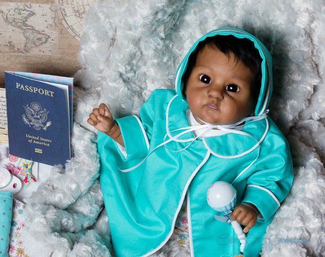 Этническая крошечка реборн, прототип PIXIE скульптора Bonnie Brown (фото 9)