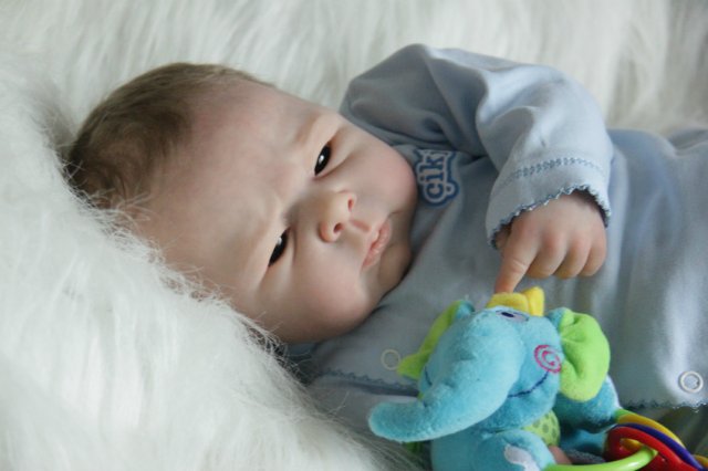 Ноэльчик... очень серьезный малыш... Куколка реборн Вишни Виктории