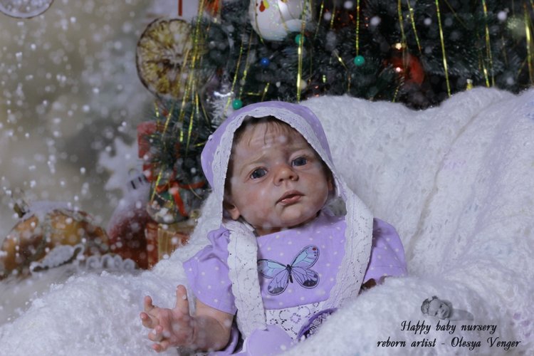 Моё предновогоднее чудо, моя Карлотта. Кукла реборн Олеси Венгер