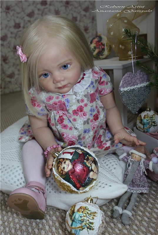 Фридолиночка-в преддверии нового года. Кукла реборн Анастасии Гангало