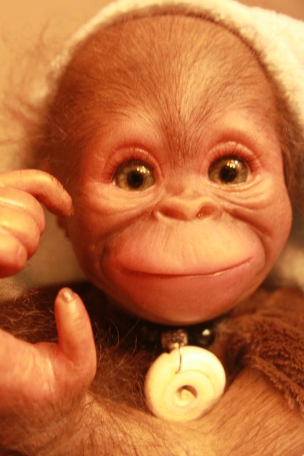 Бонька, обезьянка реборн Элины Кудрявцевой