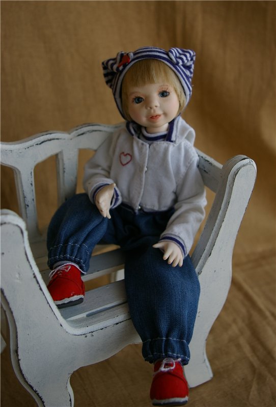 С днем рождения "Вера". Шарнирная авторская кукла (фото 2)