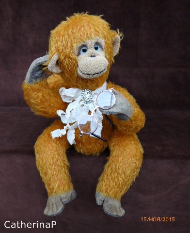 Мартышка и очки — Текстильные игрушки и примитивы: кофейные (фото 5)