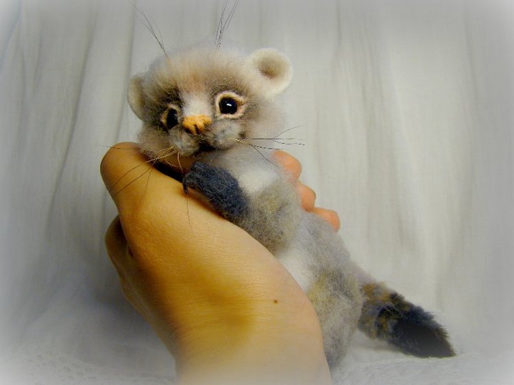 Хорёк. Авторская игрушка валянием из шерсти Ольги Чернухо (фото 8)