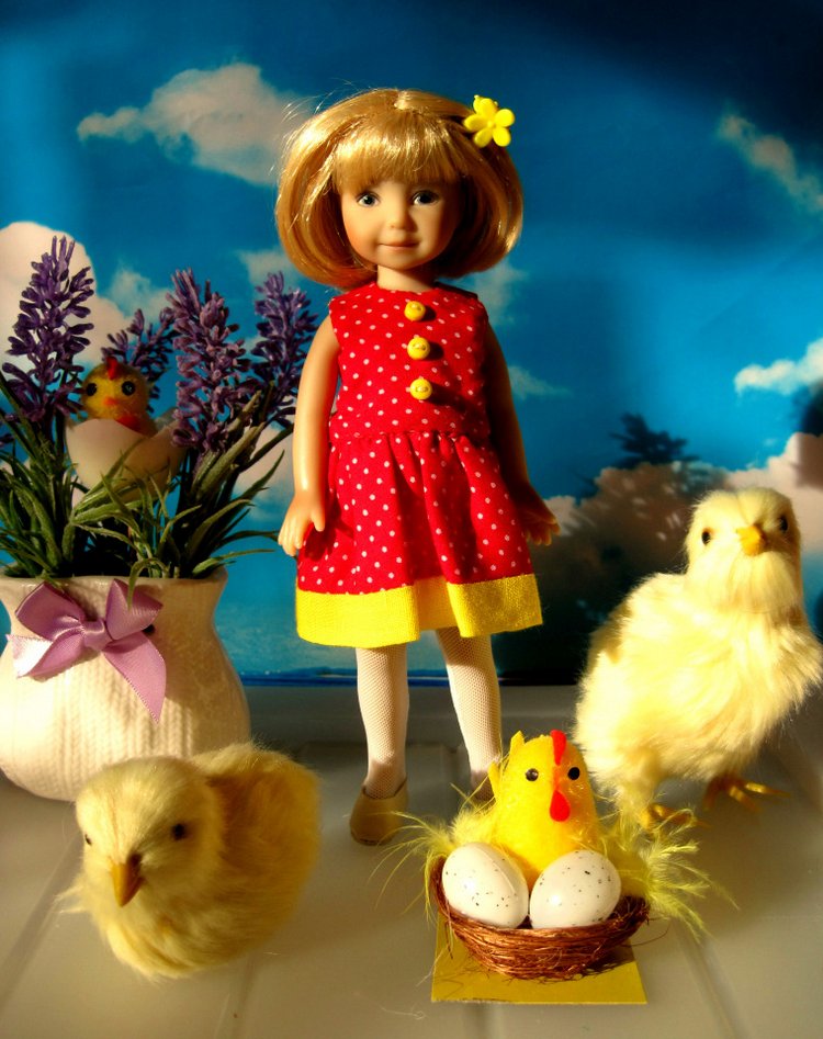 Прогулка в парке. Галочка - коллекционная куколка Дианы Эффнер