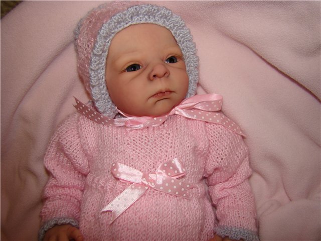 Сердечки для моей зайки.Вязанная одежда для кукол | Бэйбики Сердечки для моей зайки.Вязанная одежда для кукол (фото 3)