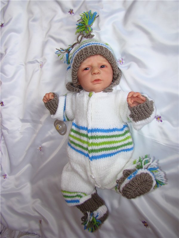 Теплый комбезик для Ангелочка (кукла-реборн молд Ангел) (фото 4)