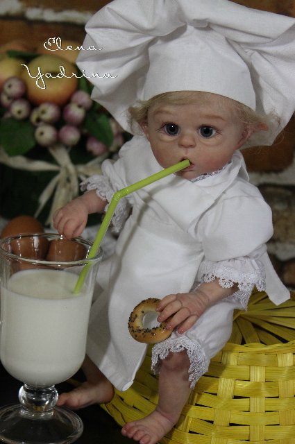 Поваренок по мотивам работы "Прототип мини Офелии". Куклы реборн Елены Ядриной