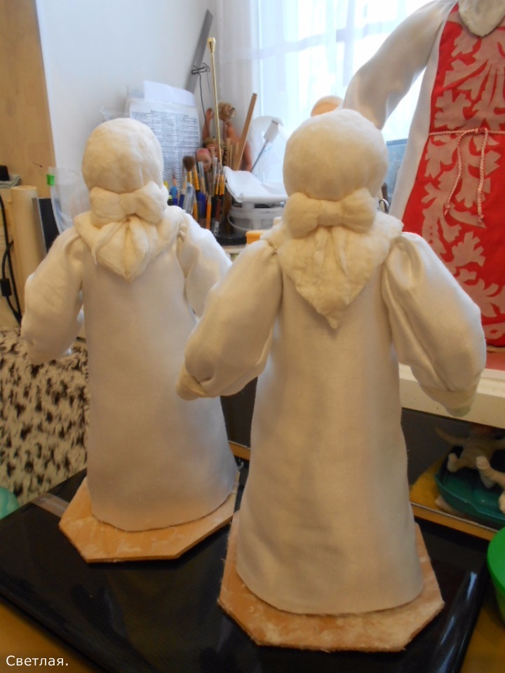МК: "Новогодняя парочка - Дед Мороз и Снегурочка. Воронежской ФИ. После полной реставрации, с заменой элементов декора"