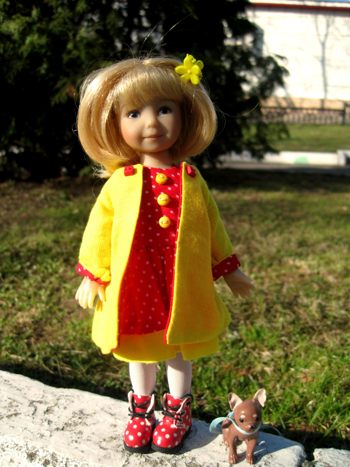 Прогулка в парке. Галочка - коллекционная куколка Дианы Эффнер