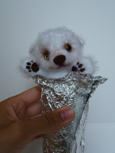 Мишка-эскимо. Игрушка вязанная крючком Ольги Чернухо (фото 4)