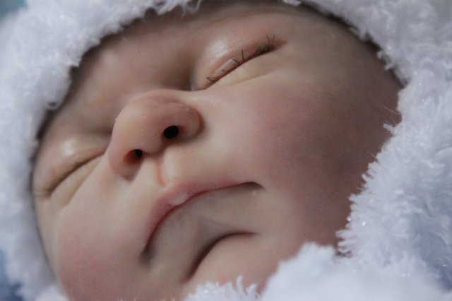 Спящий малышок Жульенчик. Куколка реборн Вишни Виктории