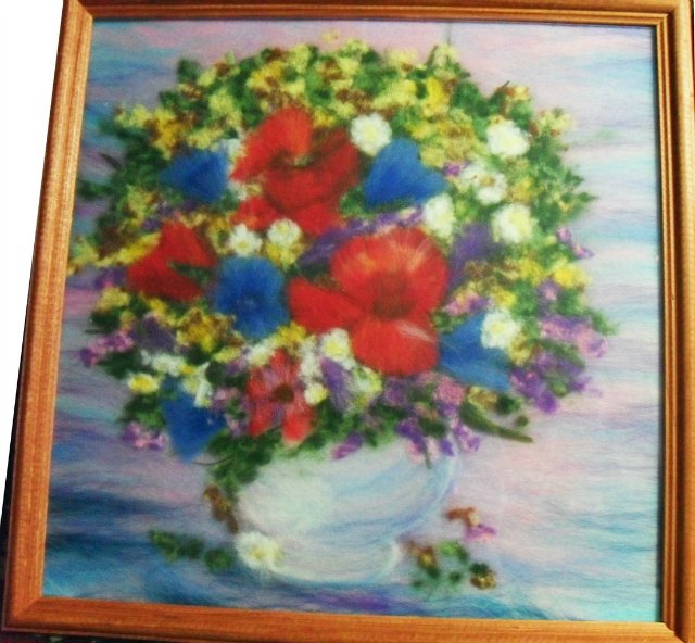 Картины из шерсти. Подборка