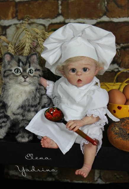 Поваренок по мотивам работы "Прототип мини Офелии". Куклы реборн Елены Ядриной