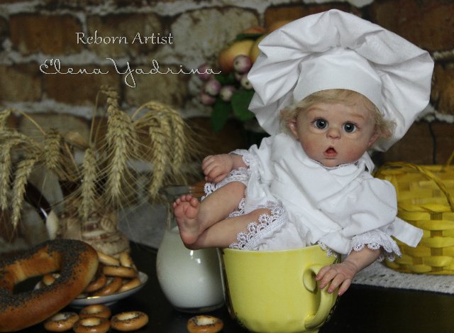 Поваренок по мотивам работы "Прототип мини Офелии". Куклы реборн Елены Ядриной