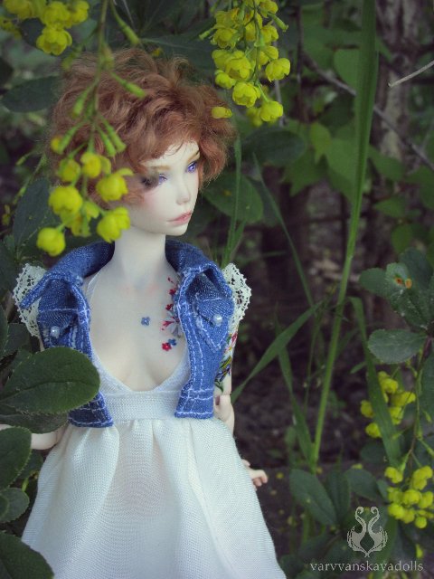 Шарнирная кукла Изабэль, дева в сирени (фото 8)