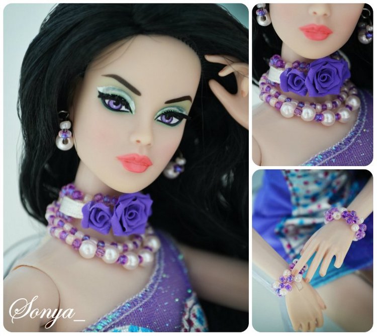 Кукольные мелочи. Часть 4. "Цветочная бижутерия" (фото 6)