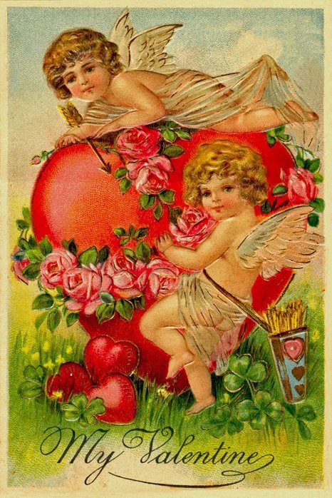 Старинные открытки с Денем Святого Валентина | Бэйбики Старинные открытки с Денем Святого Валентина