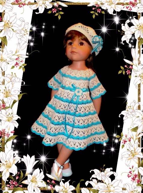 Платье узором "лилии" для Ханночки (фото 9)