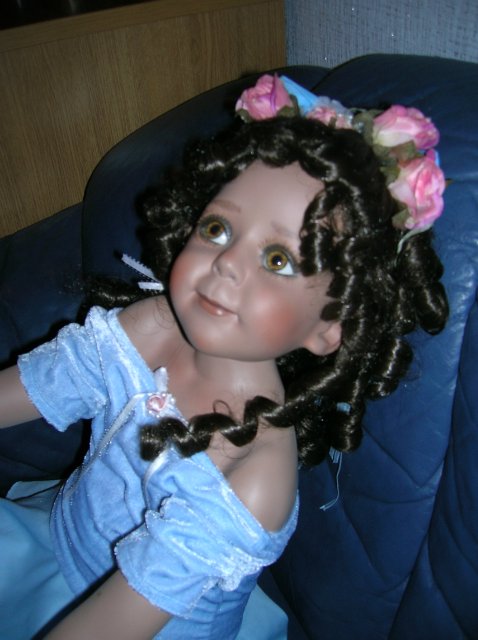 Голубая танцовщица или Магия балета. Фарфоровая коллекционная кукла от Донны Руберт