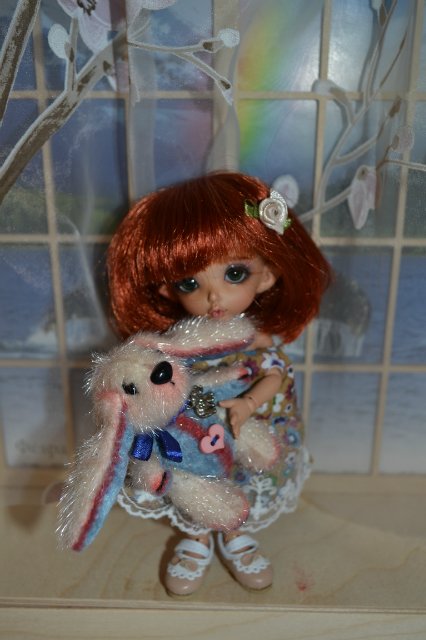 Сердца, цветы и шоколадный мишка