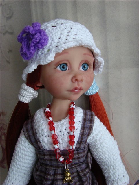 Девочка с собачкой. Авторская кукла Кондрашовой Ирины (фото 3)