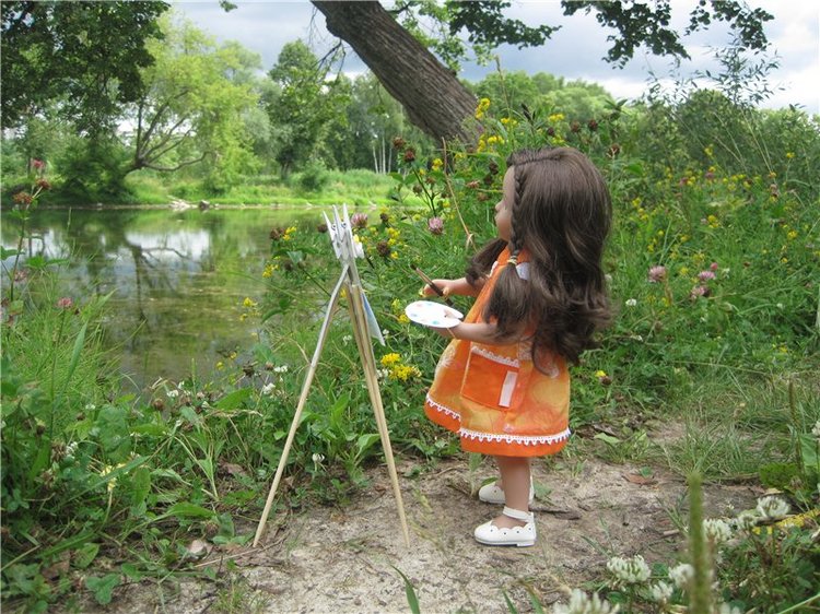 Моя маленькая художница. Кукла Kaethe Kruse Таточка | Бэйбики Моя маленькая художница. Кукла Kaethe Kruse Таточка (фото 10)