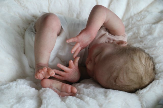 Спящая малышка Рози 2. Куколка реборн Виктории Вишни