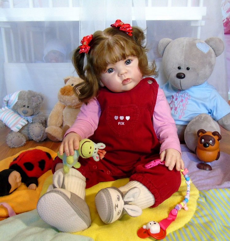 Милая девочка Гулечка — Обучение реборнингу: роспись (фото 3)