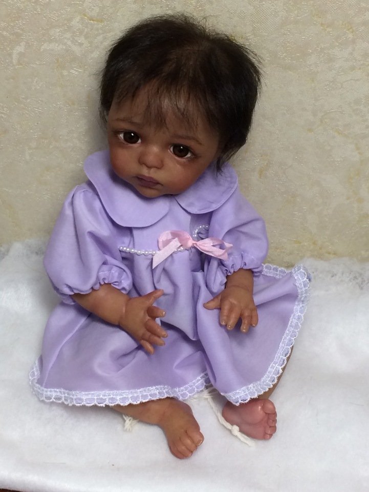 Малютка мулаточка. Кукла реборн Наталии Коноваловой