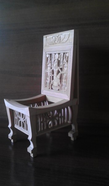 Эксклюзивная кукольная мебель.Трон Тутанхамона (фото 5)