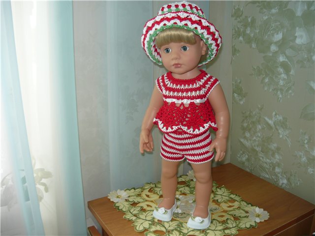 Небольшое пополнение нашего летнего гардеробчика. Одежда для кукол Gotz своими руками (фото 4)