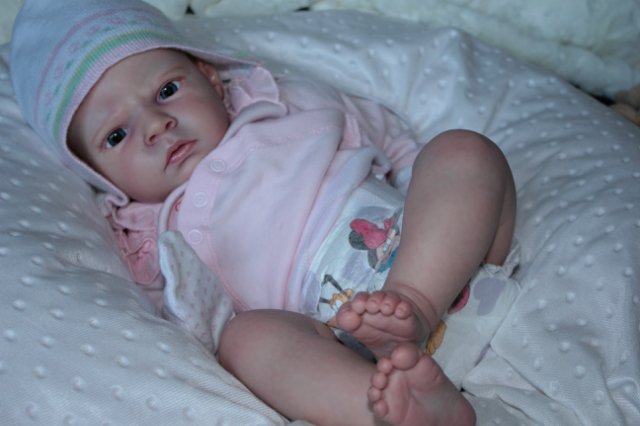 Маленькая кнопочка реборн Сабрина, художник Беспалова Жанна