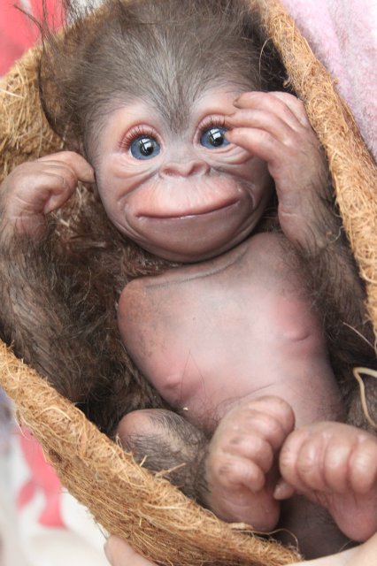 Обезьянка Bindi кукла реборн Элины Кудрявцевой