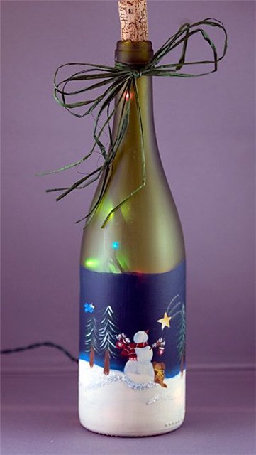 Новогодний декор бутылок — Интересное и необычное: фотоподборки (фото 8)