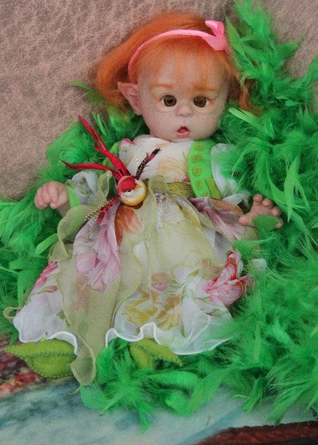 Чудо в перьях, кукла-реборн Элины Кудрявцевой