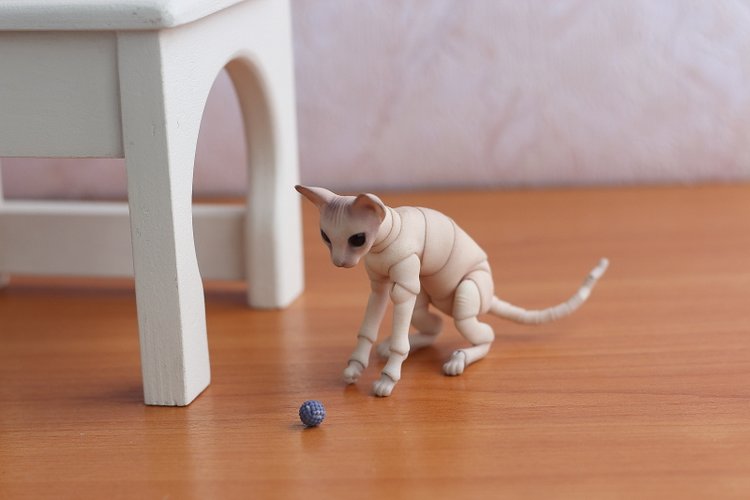 Кот играет с мячиком — Разные куклы BJD (БЖД): редкие бренды
