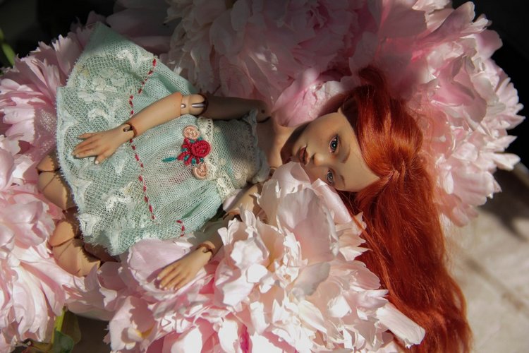 Лаурендиэ и пионы — Авторские шарнирные куклы своими руками: лепка