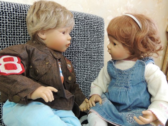 Сказка про Аиста. Куклы Bettine Klemm