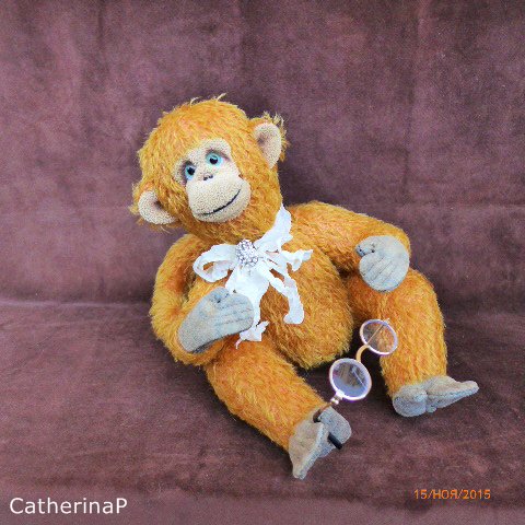 Мартышка и очки — Текстильные игрушки и примитивы: кофейные (фото 6)