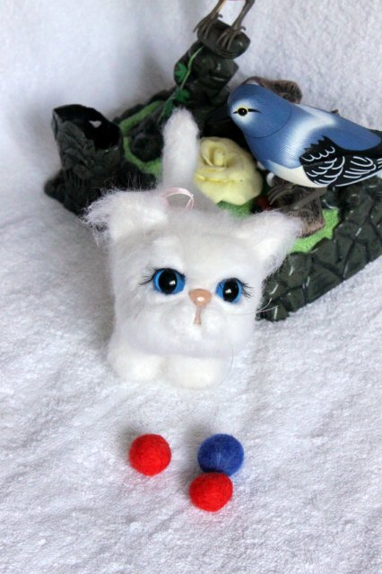 Моя кошечка валянием из шерсти готова