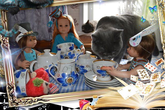 Глава, в которой пьют чай как ненормальные. Кукла Gotz Ханна с собачкой 2013 (фото 6)