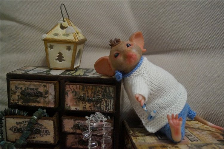 Мышонок реборн Карандашик-Mouse Mascot от скульптора Sylvia Manning | Бэйбики Мышонок реборн Карандашик-Mouse Mascot от скульптора Sylvia Manning (фото 9)