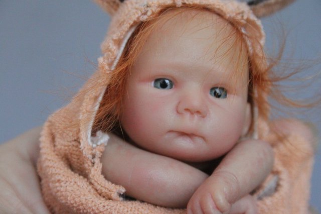 Манюня мини кукла-реборн Элины Кудрвцевой (фото 2)