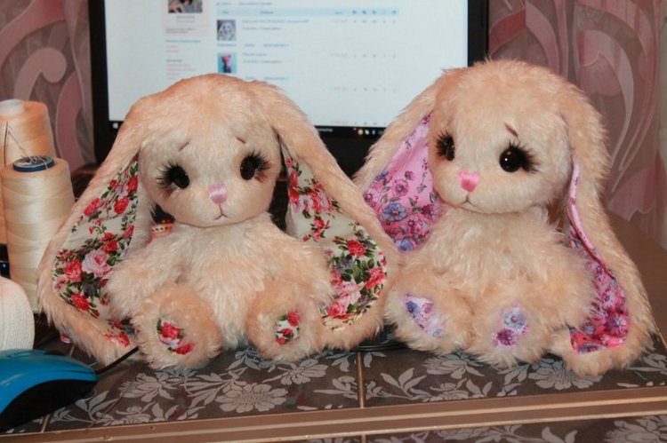 Результат воскресного МК по зайкам Тедди. Авторские игрушки ручной работы (фото 5)