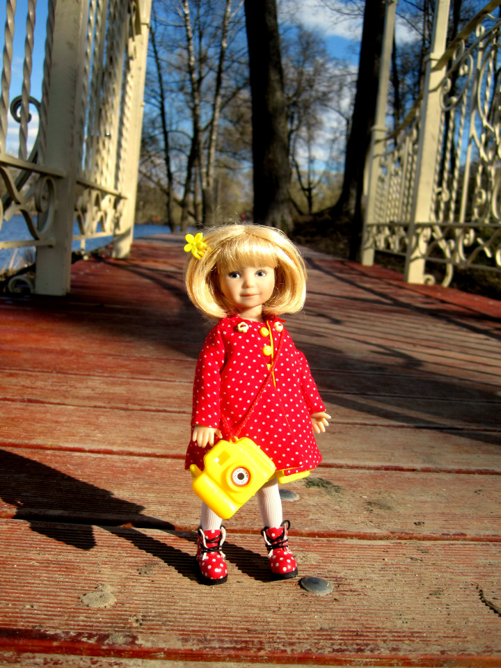 Прогулка в парке. Галочка - коллекционная куколка Дианы Эффнер (фото 8)