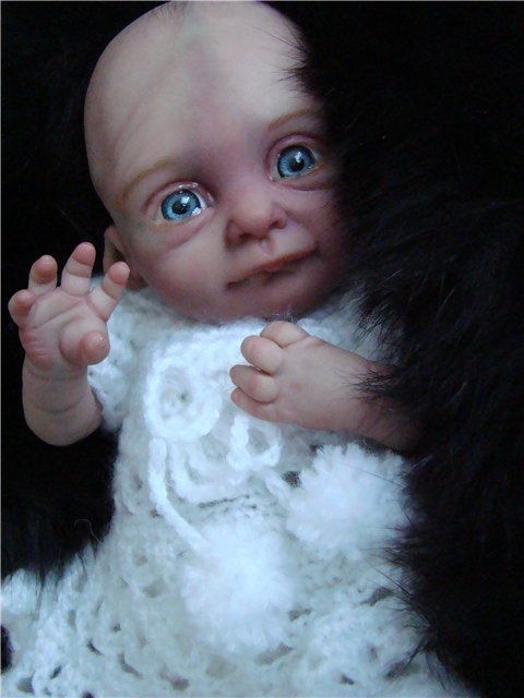 Маленькая Снежинка и помпушка Рози. Авторские куклы Кондрашовой Ирины (фото 2)