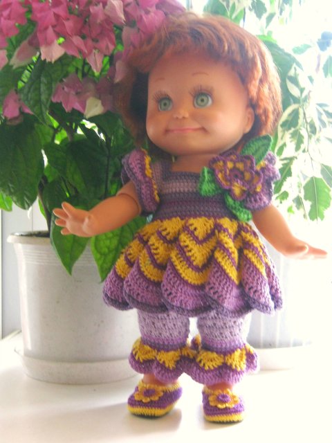 Расцвели цветочки у меня в садочке... Летние наряды на фейсинок и кукол Готц (фото 8)