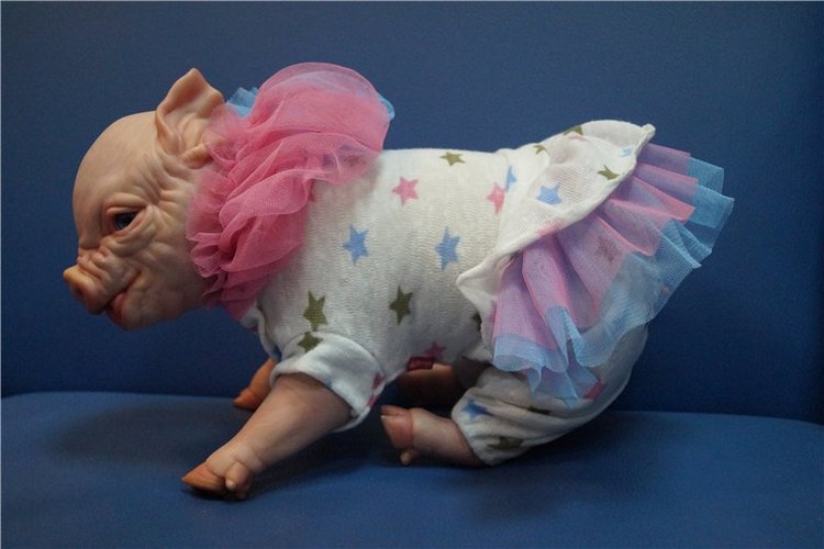 Пухля в новом образе-свинка реборн Рязановой Елены