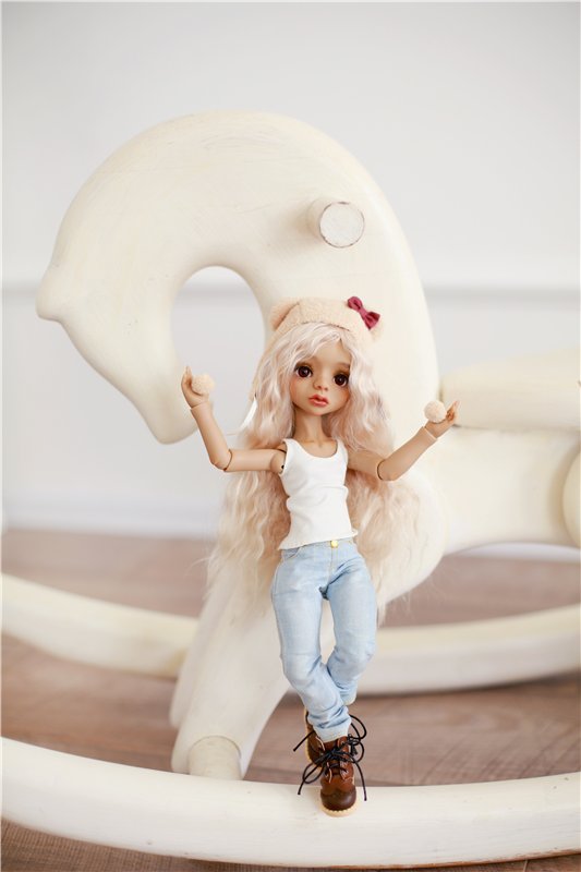 Разрешите представить - девчонка-шоколадка. Авторская шарнирная кукла (фото 3)